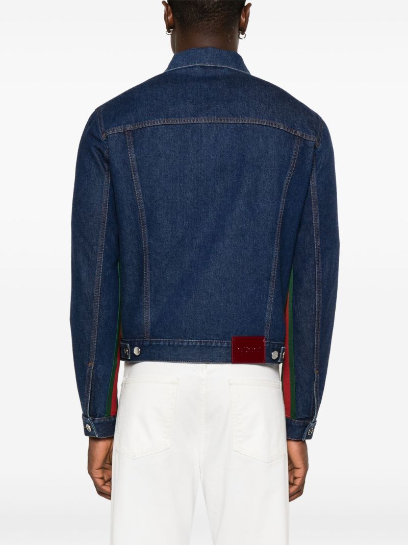 Blue Web-stripe Denim Jacket