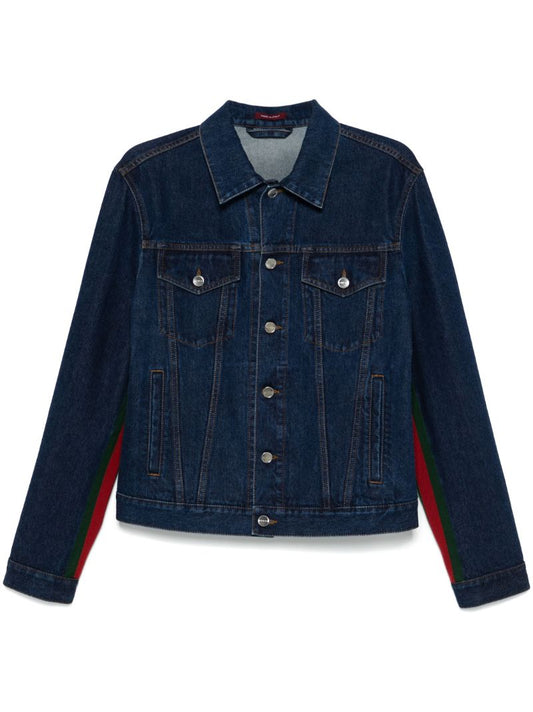 Blue Web-stripe Denim Jacket