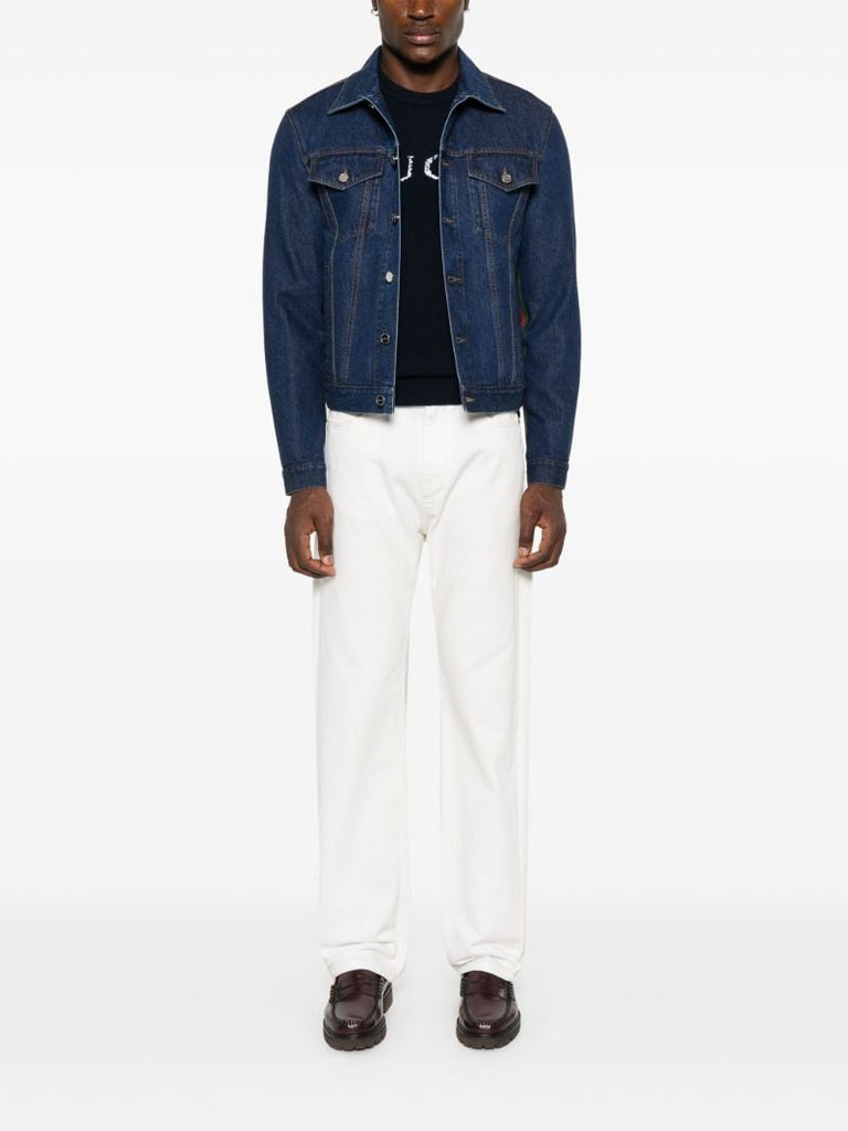 Blue Web-stripe Denim Jacket