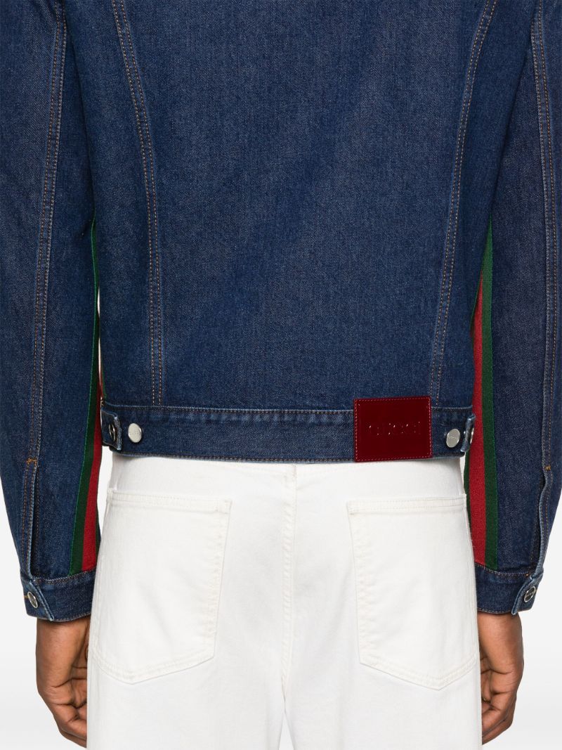 Blue Web-stripe Denim Jacket