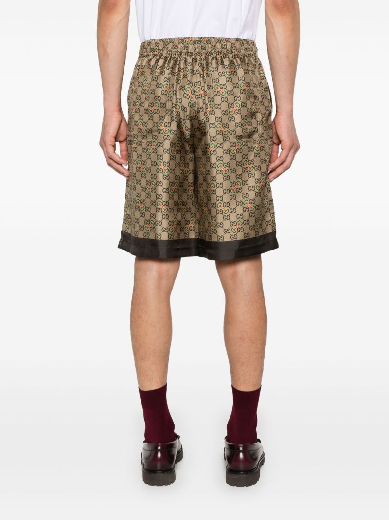 Gold Gg Horsebit-print Shorts