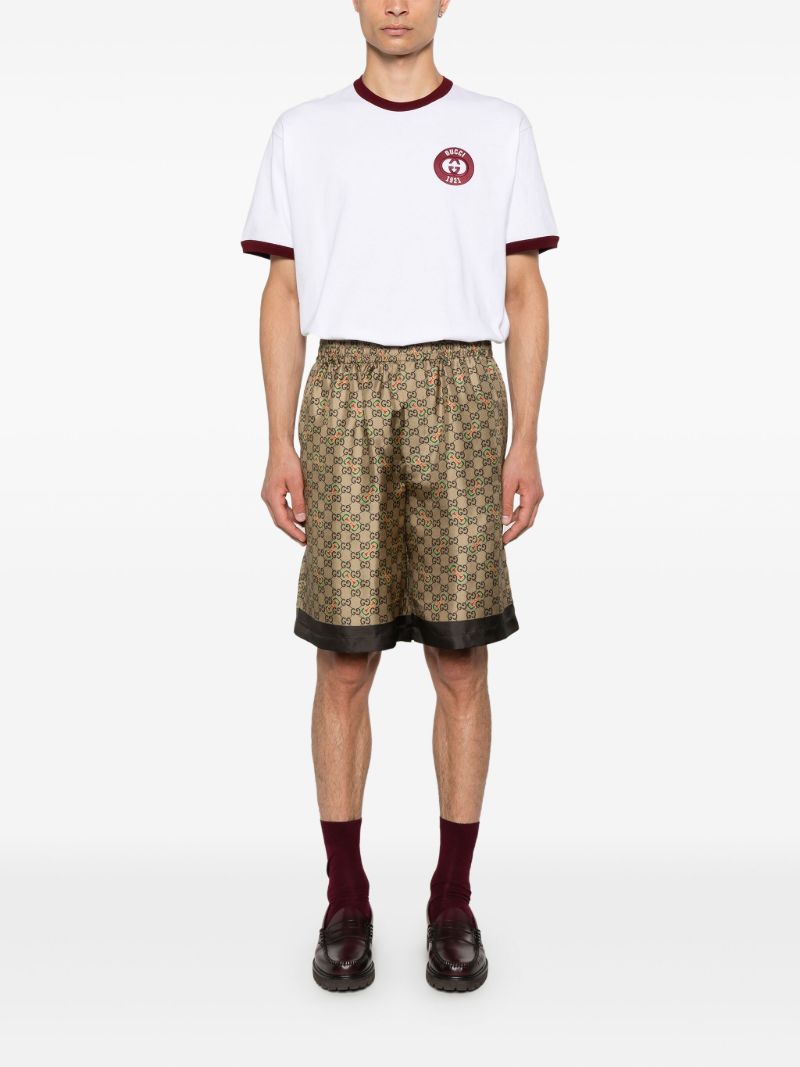 Gold Gg Horsebit-print Shorts