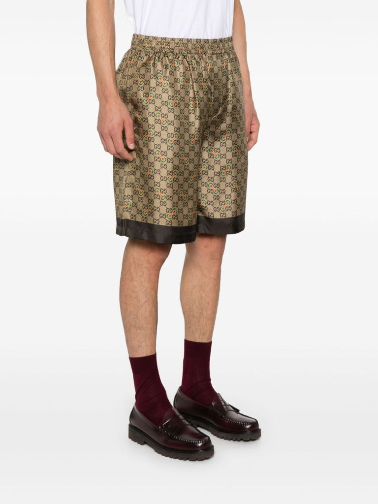 Gold Gg Horsebit-print Shorts