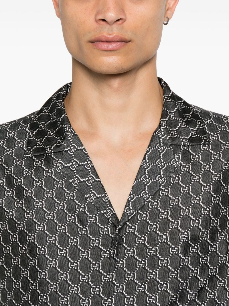 Grey Gg-print Shirt