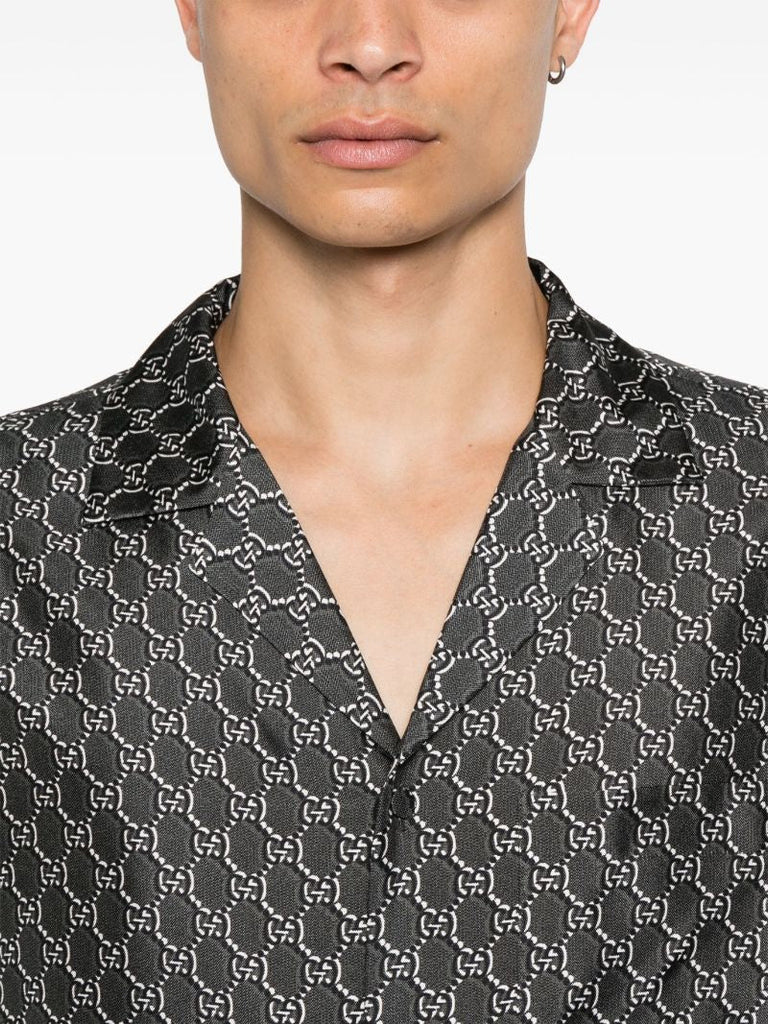 Grey Gg-print Shirt