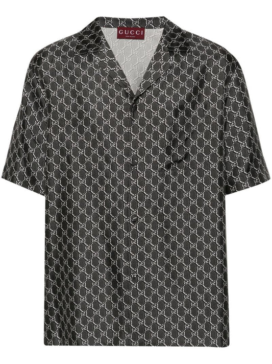 Grey Gg-print Shirt