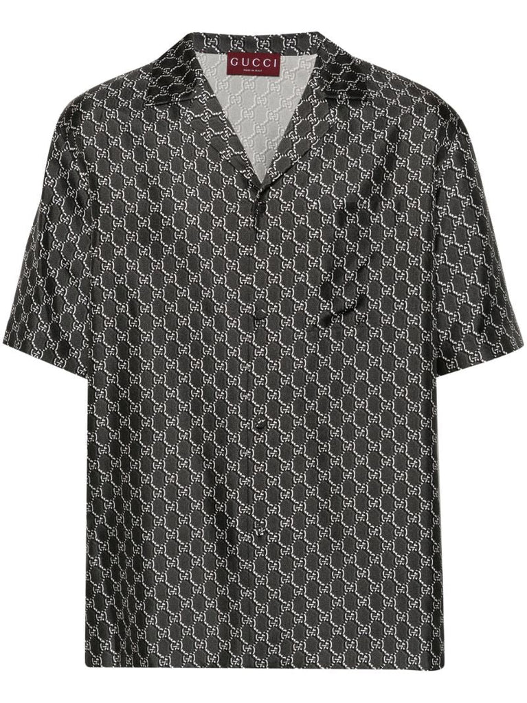 Grey Gg-print Shirt
