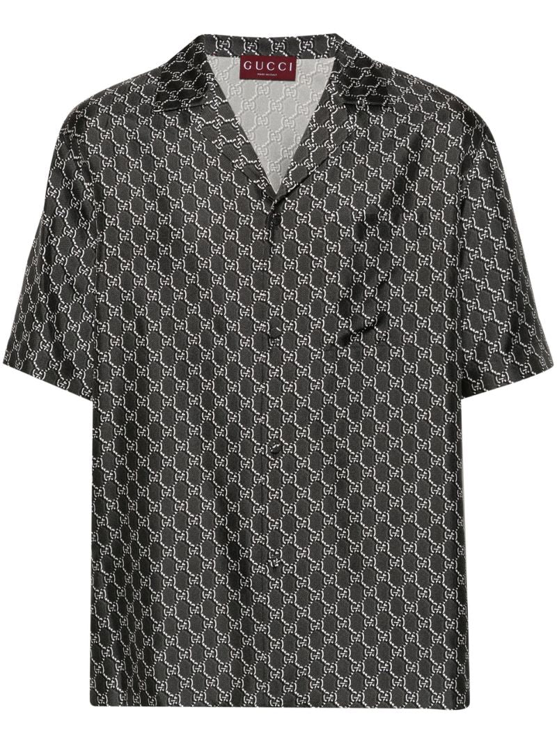 Grey Gg-print Shirt