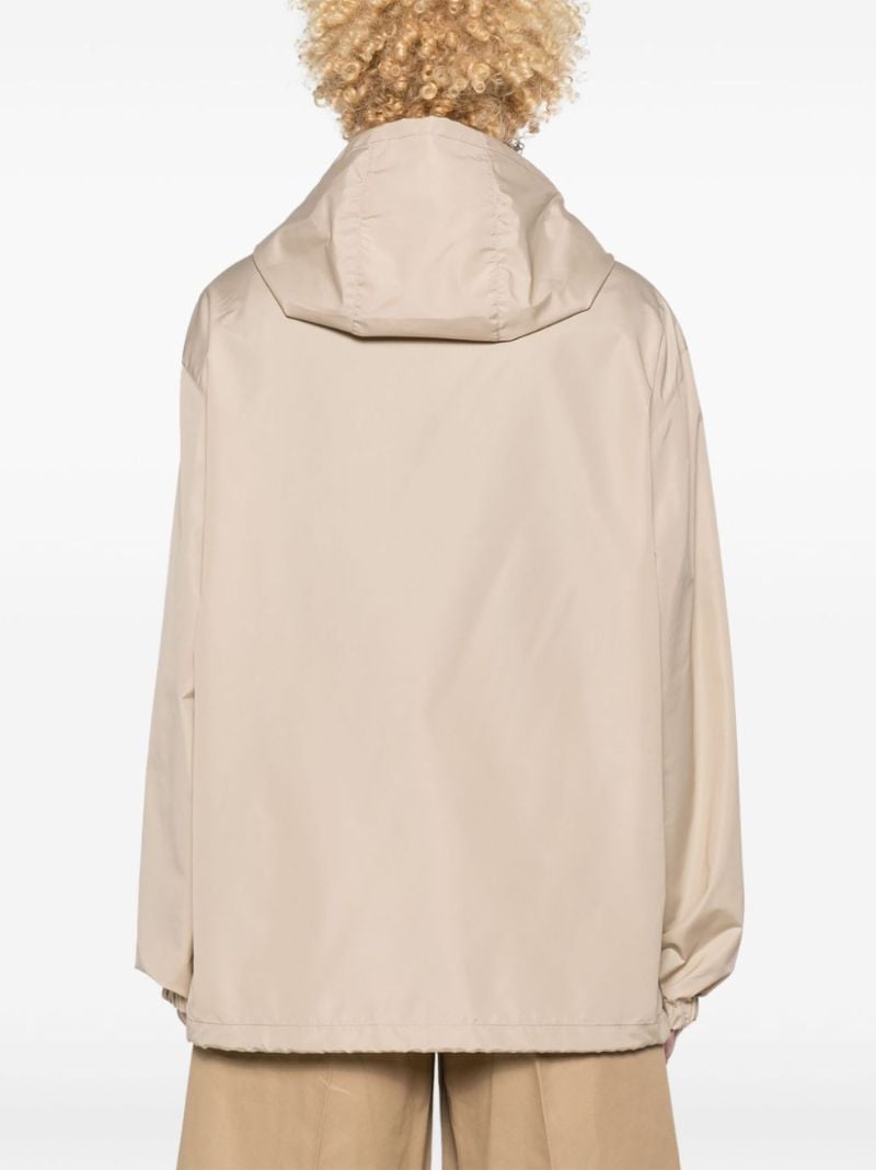 Neutral Logo-applique Hooded Windbreaker