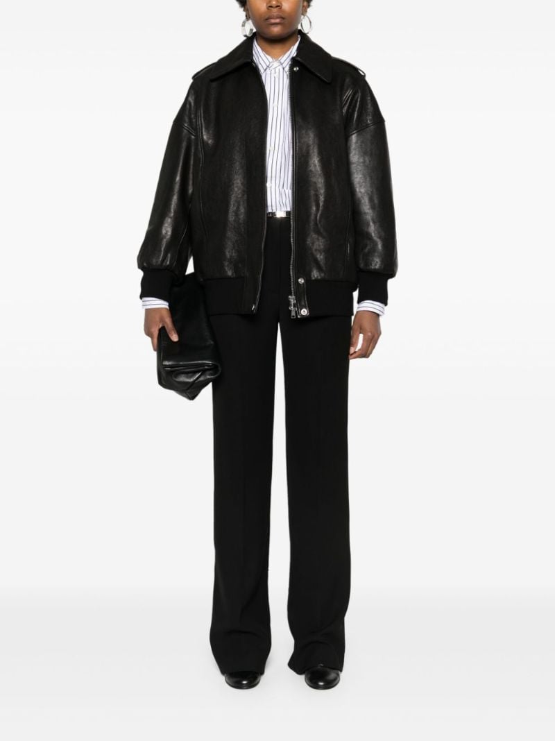 Aviator Leather Bomber Jacket
