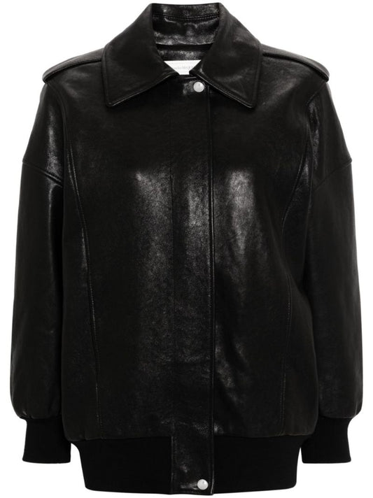 Aviator Leather Bomber Jacket
