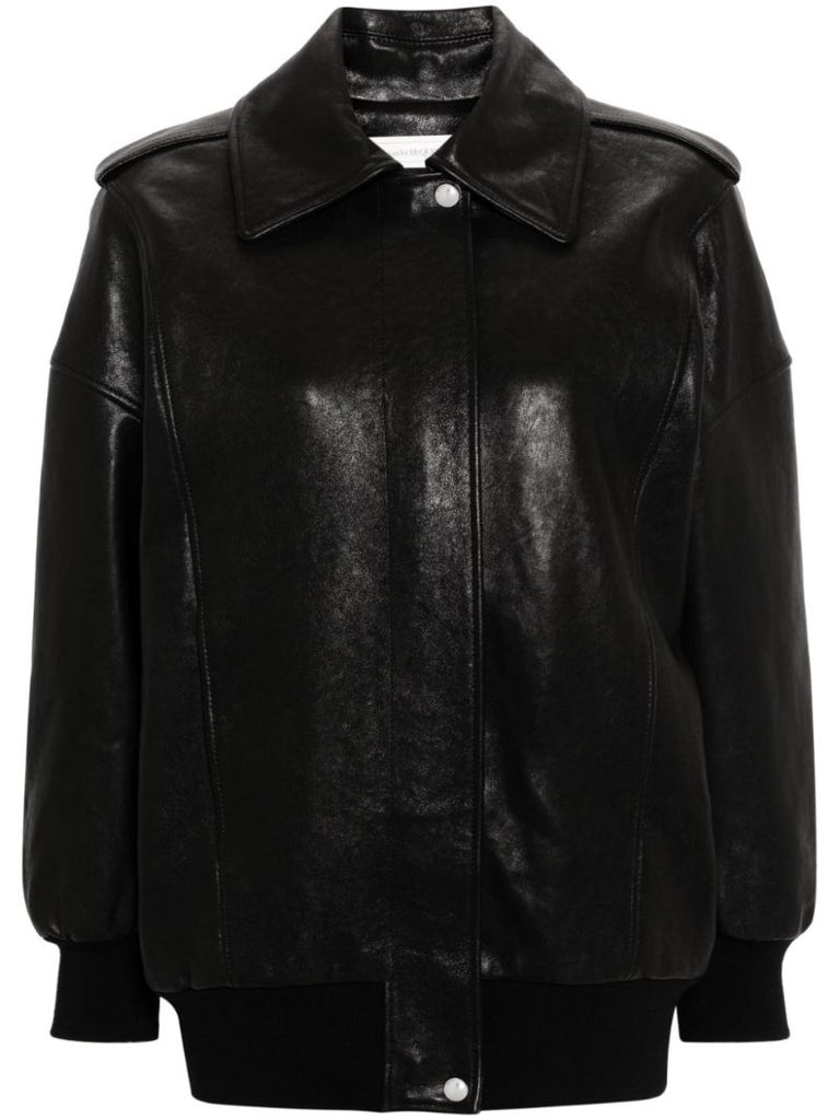 Aviator Leather Bomber Jacket