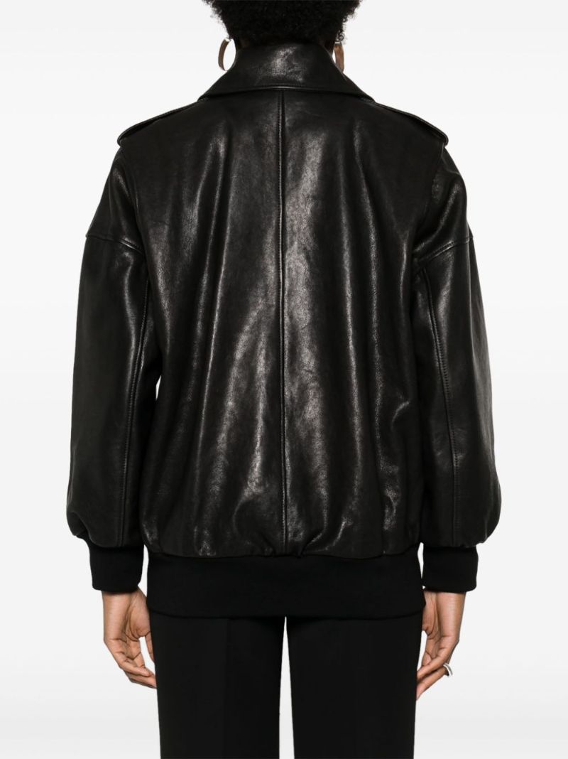 Aviator Leather Bomber Jacket