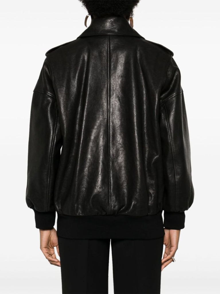 Aviator Leather Bomber Jacket