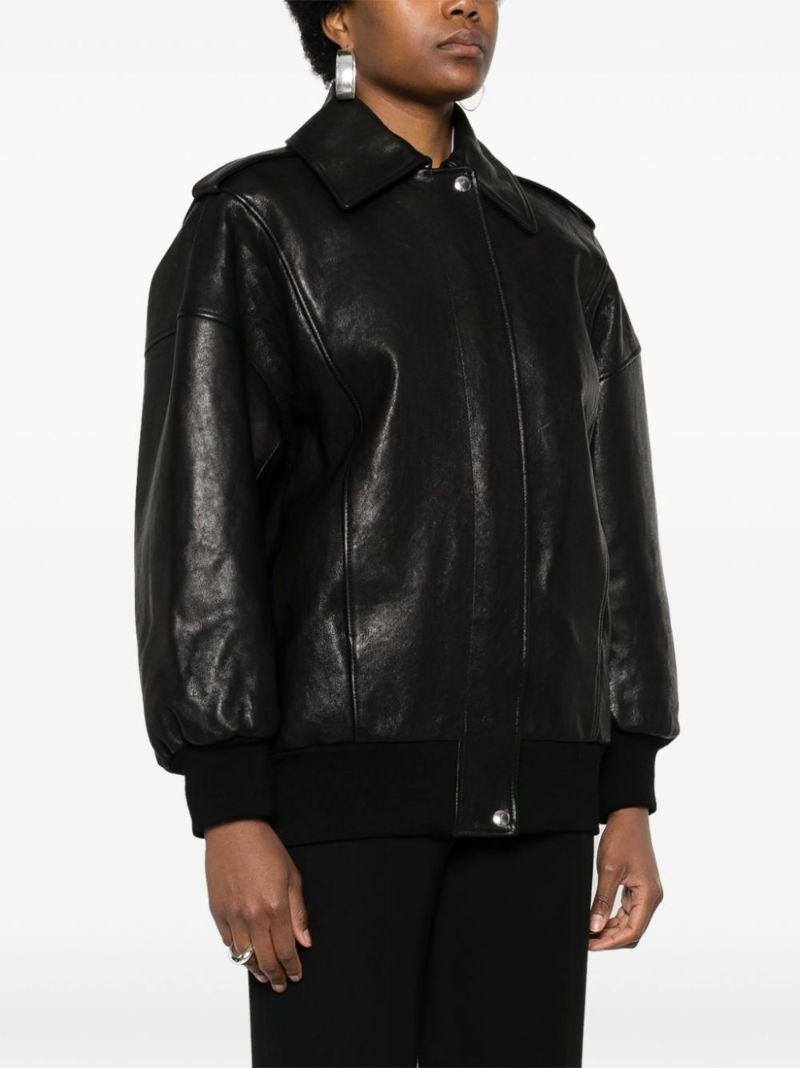 Aviator Leather Bomber Jacket