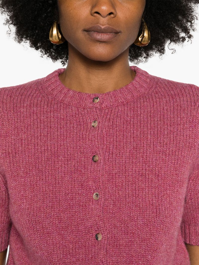 Pink the Nora Short-sleeve Cardigan