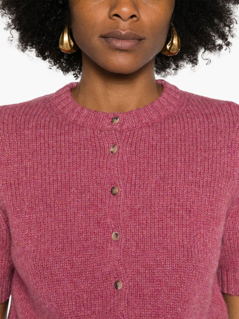 Pink the Nora Short-sleeve Cardigan