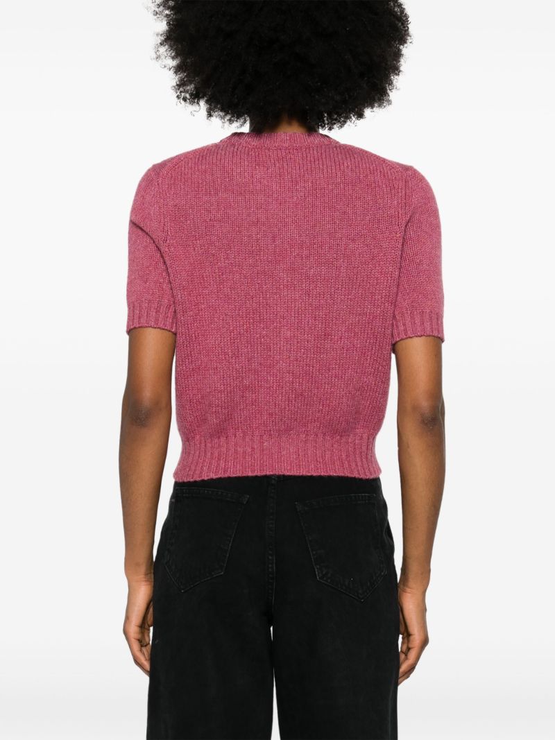 Pink the Nora Short-sleeve Cardigan