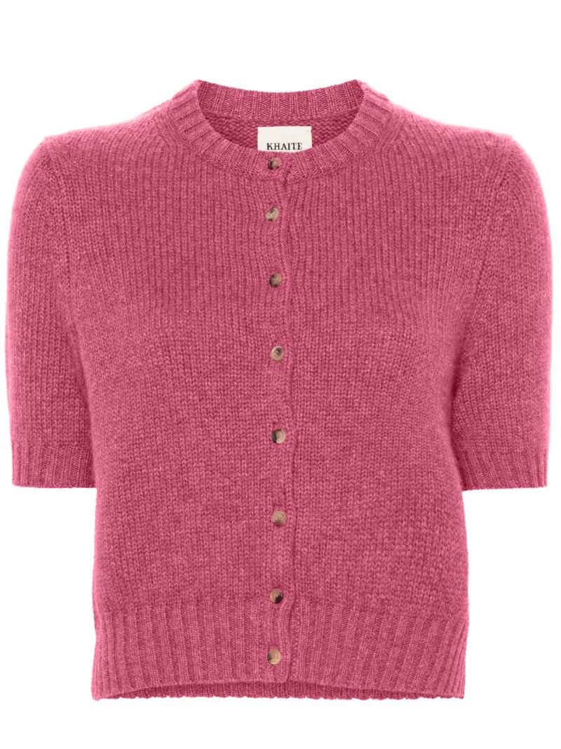 Pink the Nora Short-sleeve Cardigan