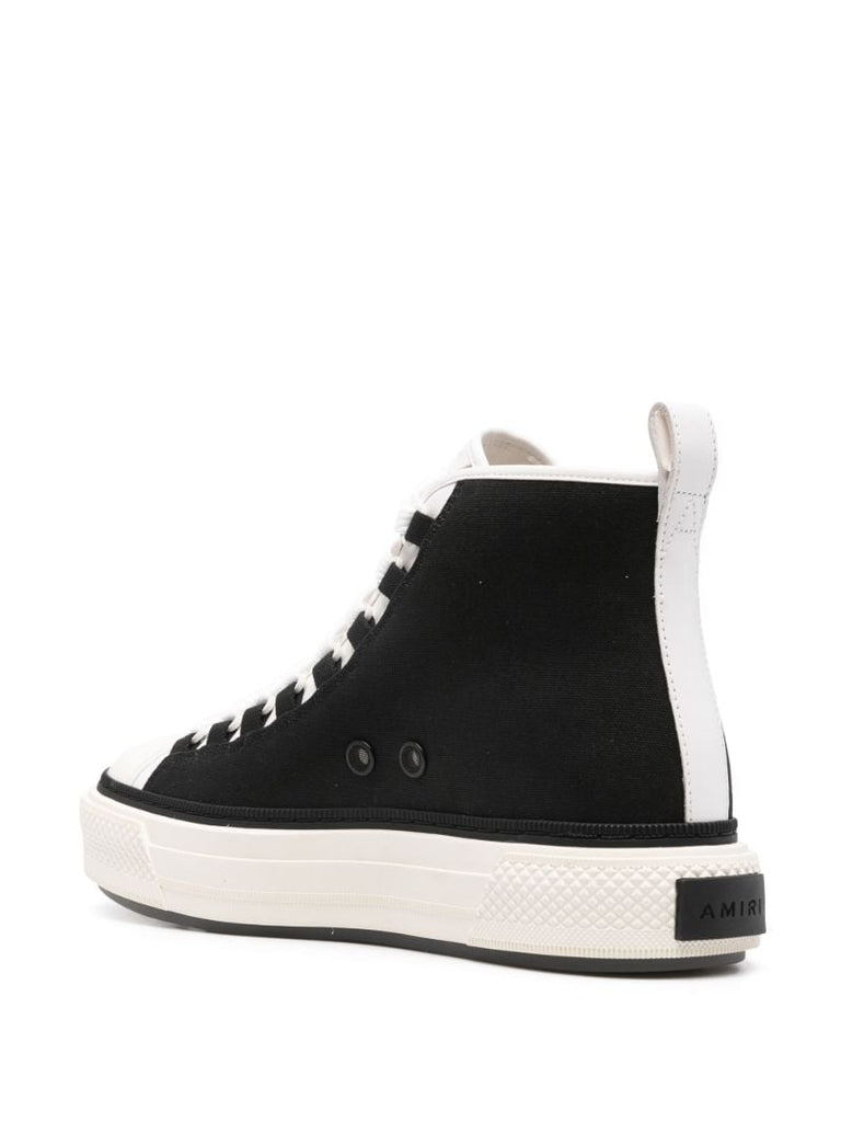 Black Logo AppliquÃ_x0083_Â© High Top Sneakers