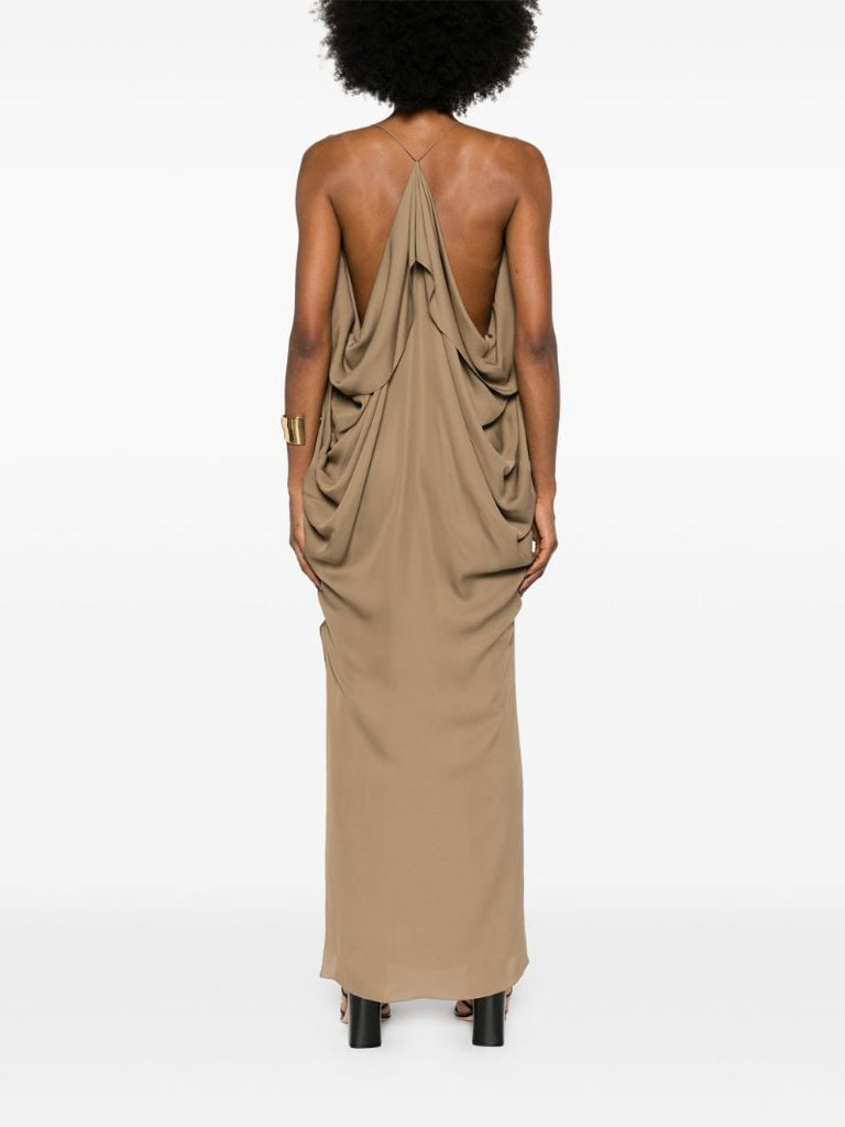 Brown the Dandora Silk Maxi Dress