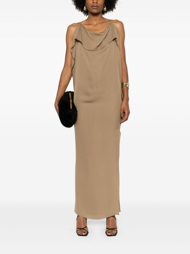 Brown the Dandora Silk Maxi Dress