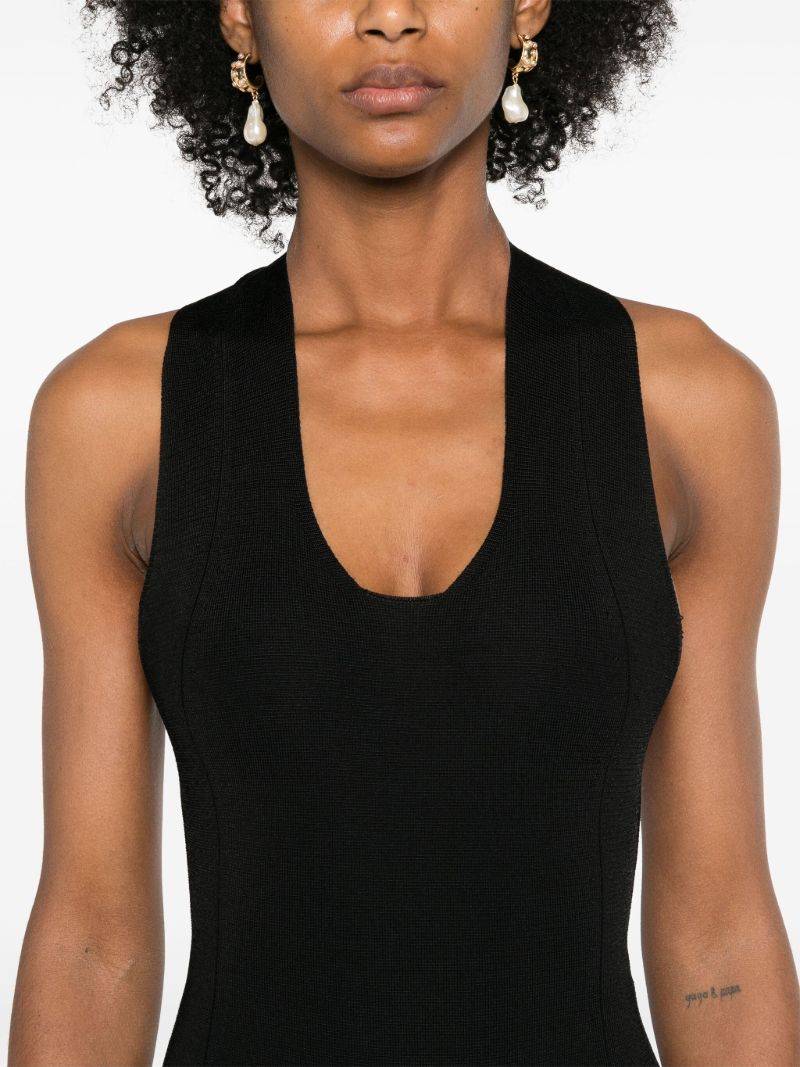 Black Halterneck High Cut Bodysuit