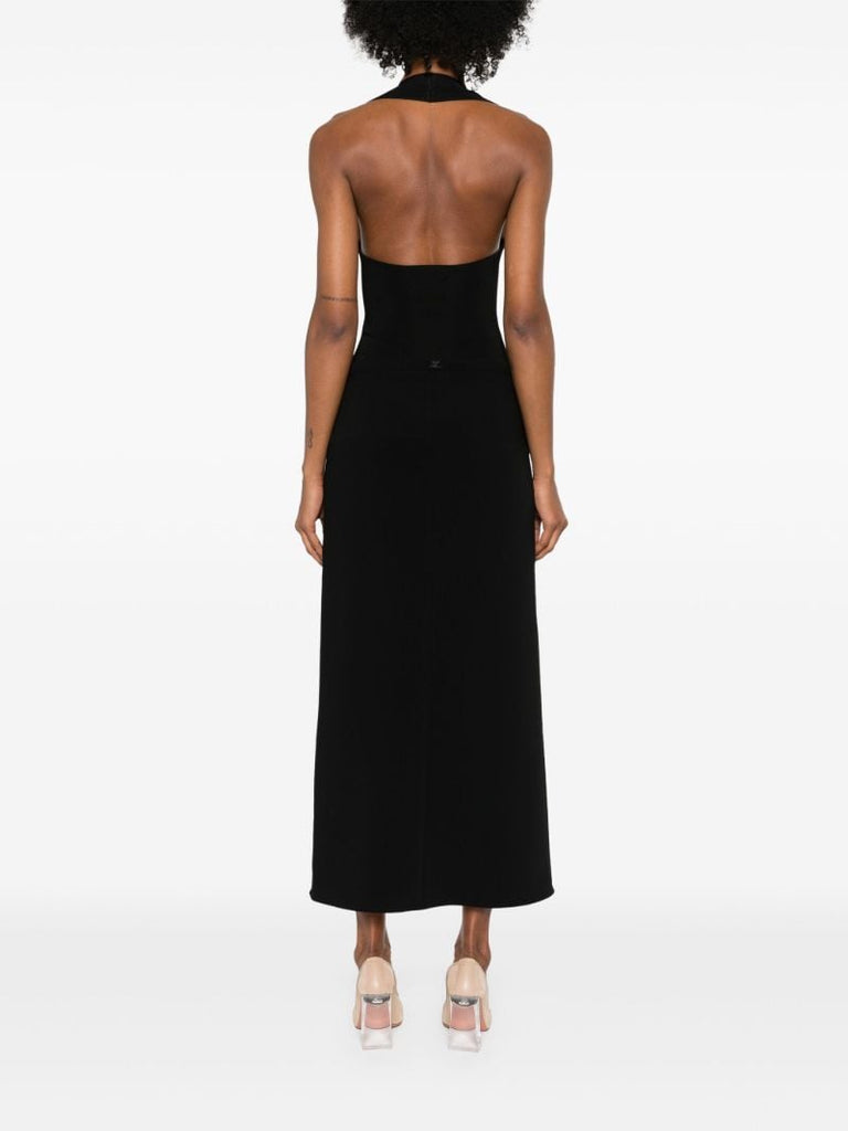 Black Halterneck High Cut Bodysuit
