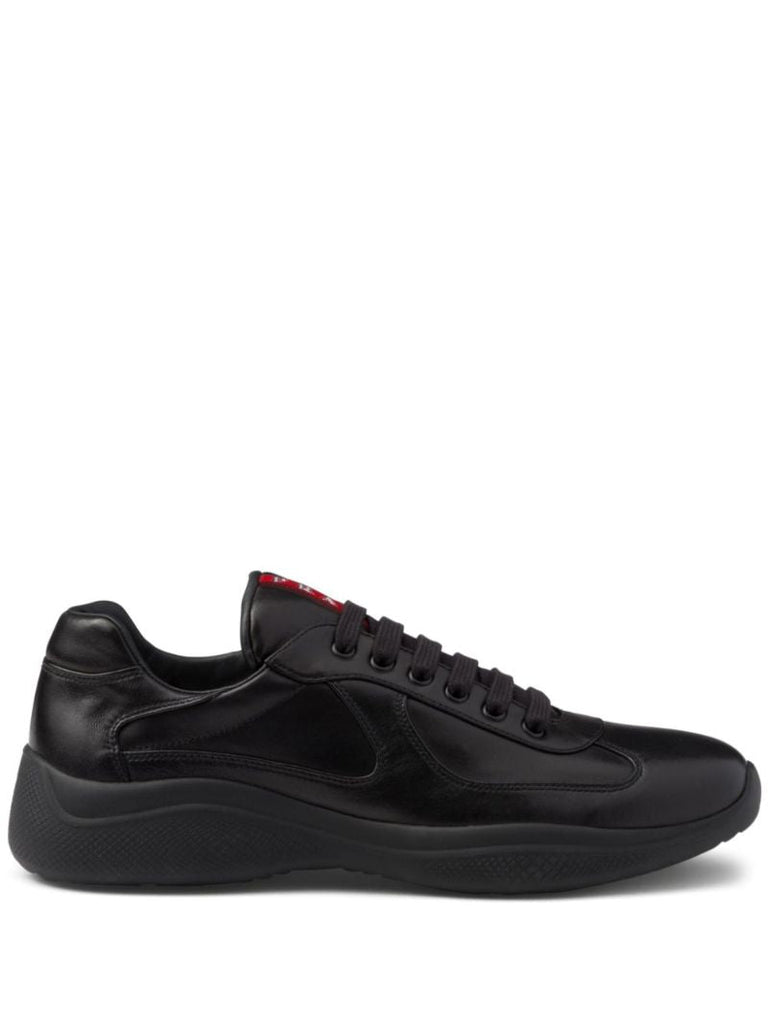 Black America's Cup Leather Sneakers