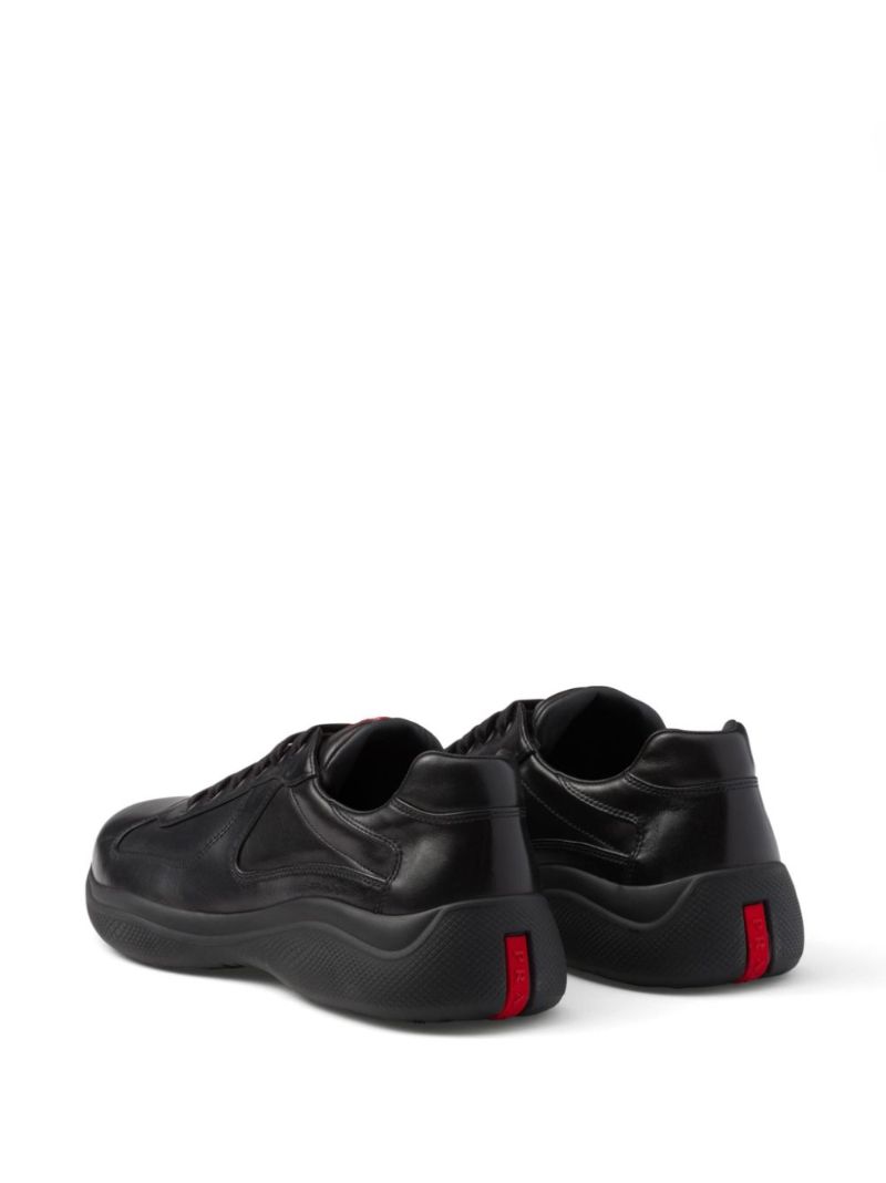 Black America's Cup Leather Sneakers