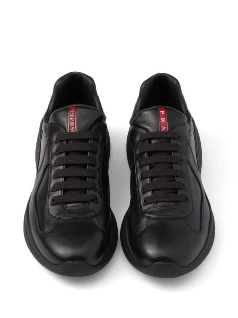 Black America's Cup Leather Sneakers