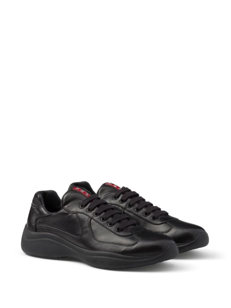 Black America's Cup Leather Sneakers