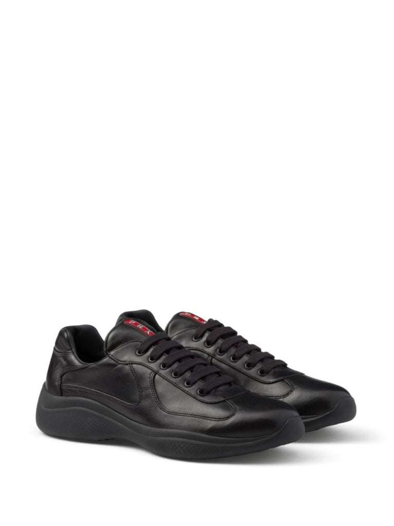 Black America's Cup Leather Sneakers