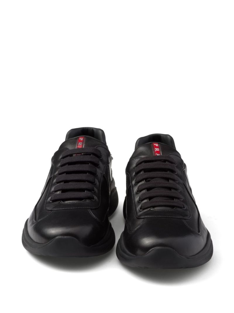 Black America's Cup Leather Sneakers