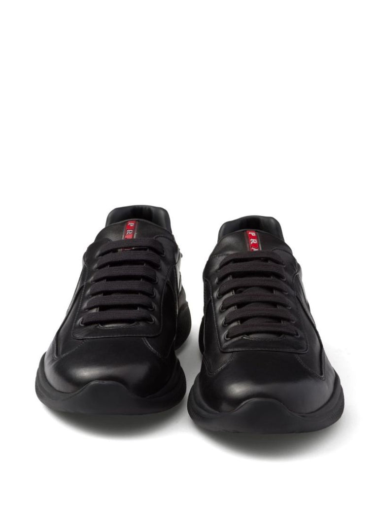 Black America's Cup Leather Sneakers
