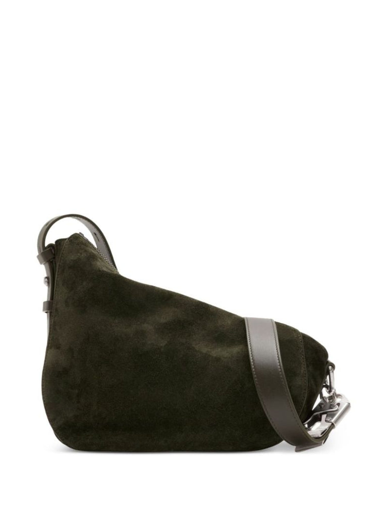 Green Knight Small Suede Shoulder Bag