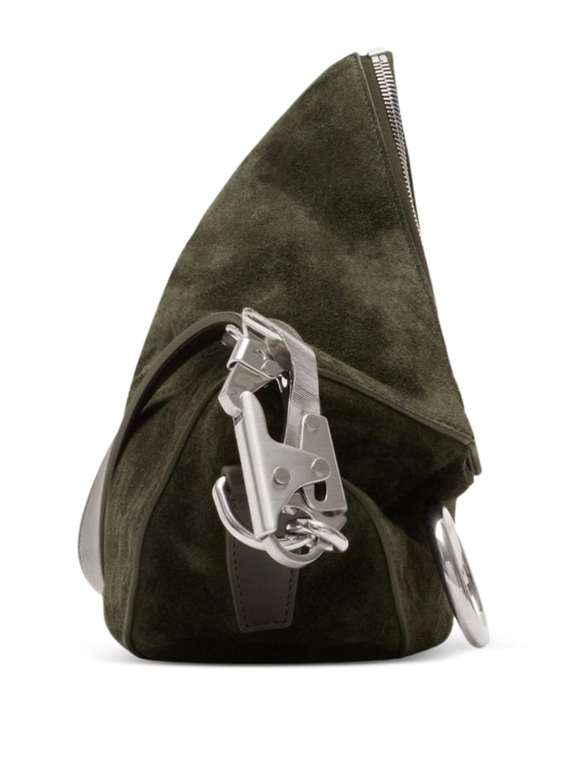 Green Knight Small Suede Shoulder Bag