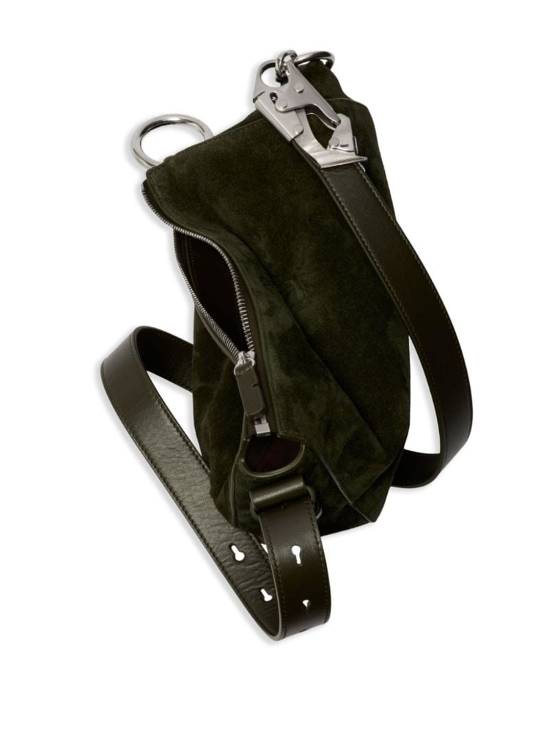 Green Knight Small Suede Shoulder Bag