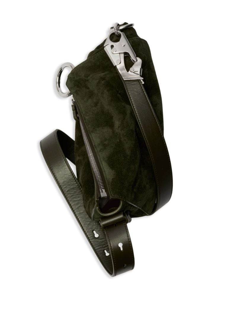 Green Knight Small Suede Shoulder Bag