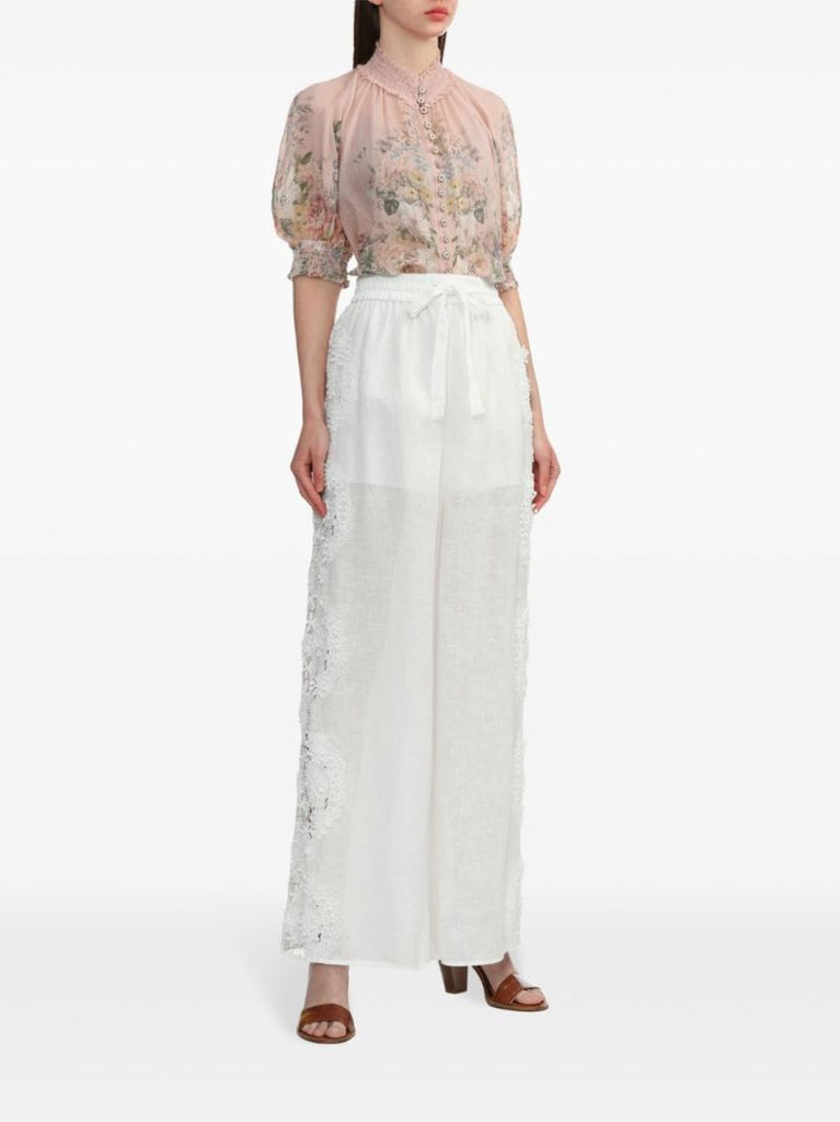 Pink Waverly Ramie Blouse