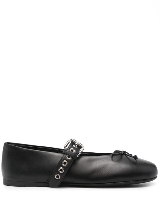 leather ballerina shoes