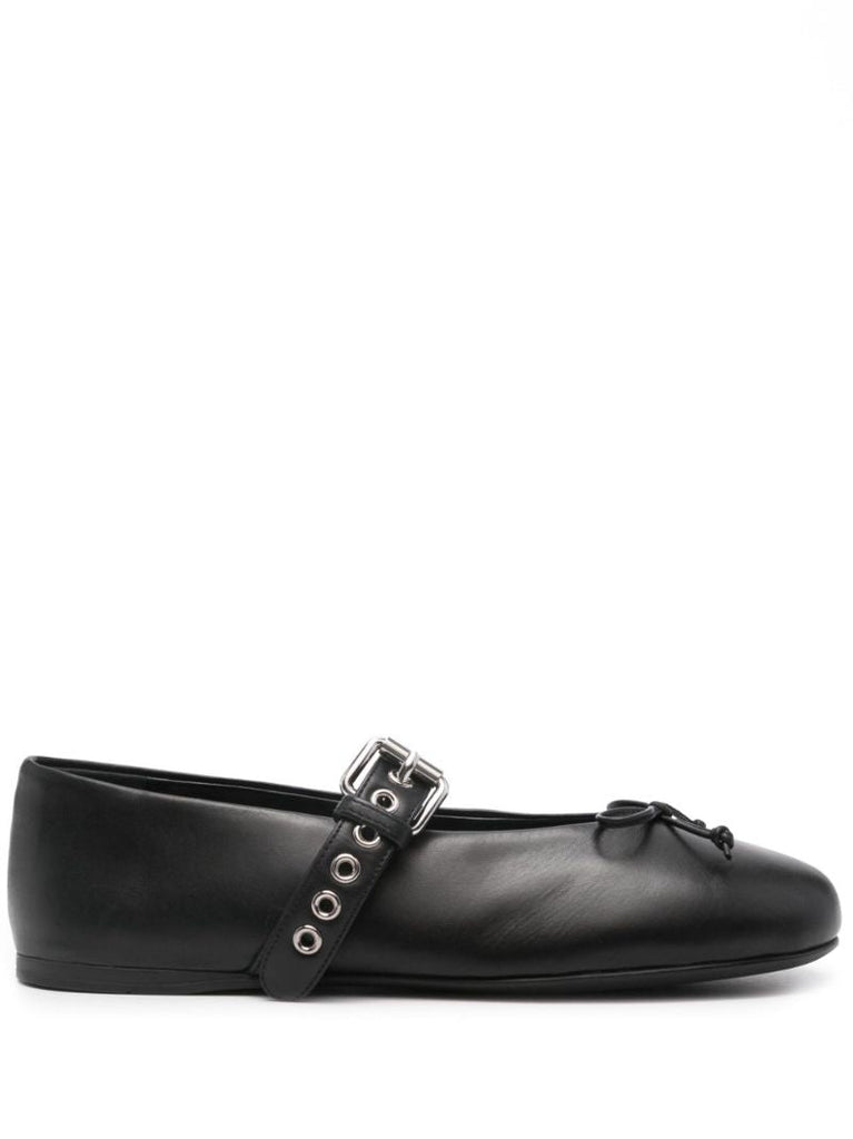 leather ballerina shoes