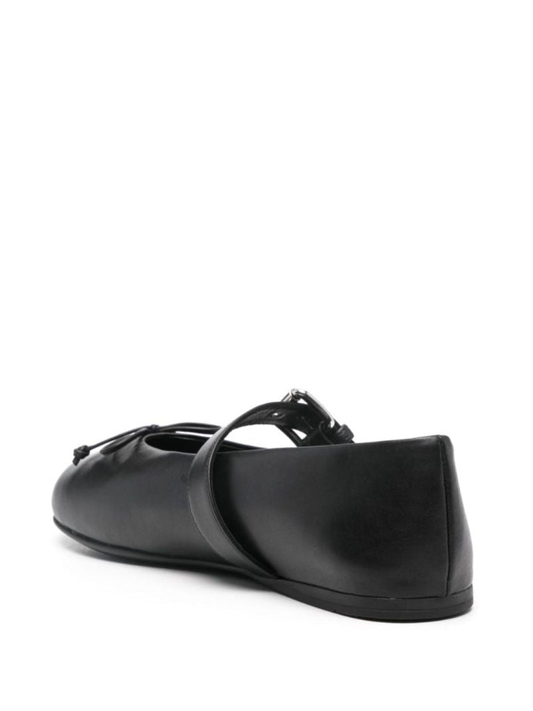 leather ballerina shoes