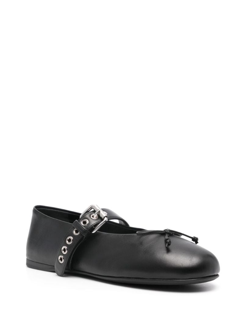 leather ballerina shoes