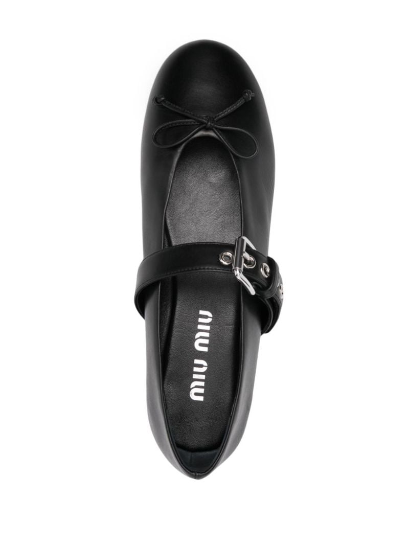 leather ballerina shoes