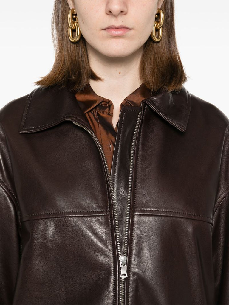 Brown Layne Leather Jacket