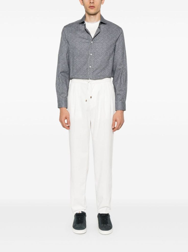 White Double-layer Cotton T-shirt
