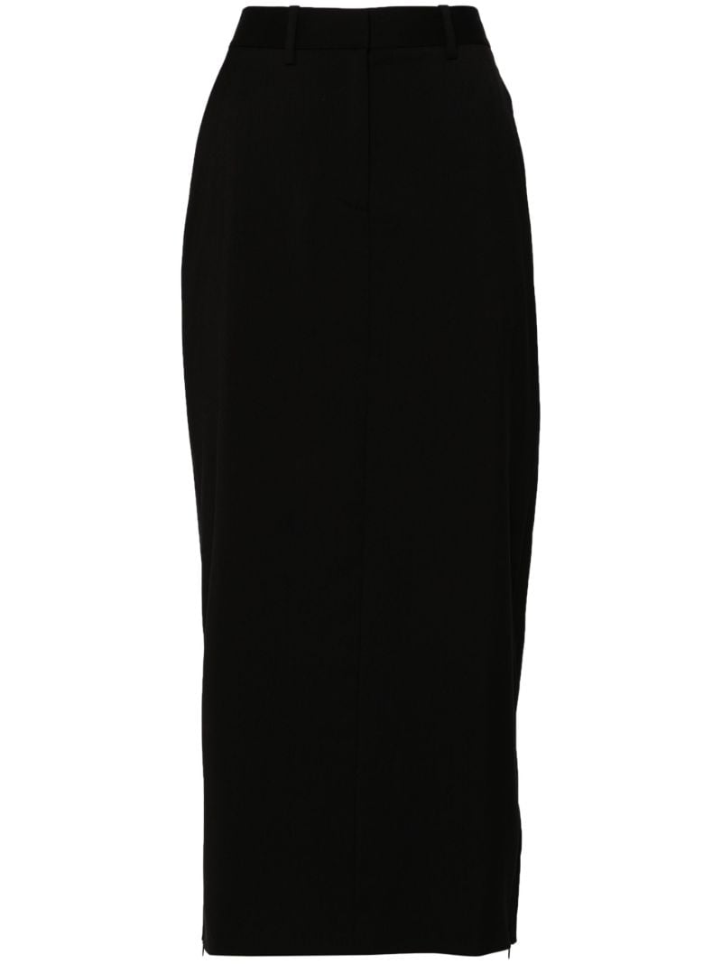 Black Zip-up Maxi Skirt