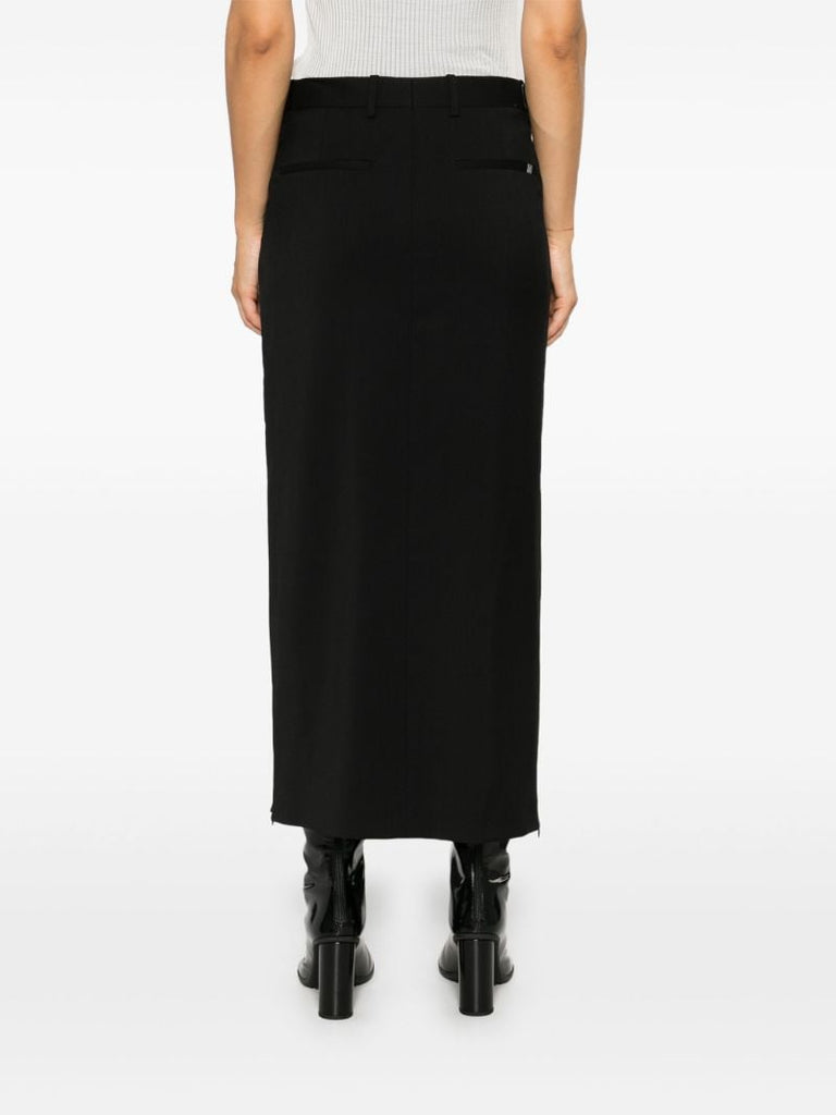 Black Zip-up Maxi Skirt