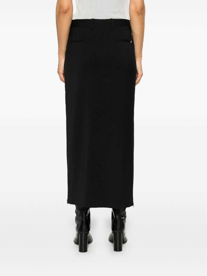 Black Zip-up Maxi Skirt